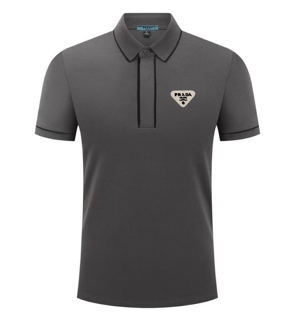 PRADA Summer Collection Silk-Cotton Polo Shirt