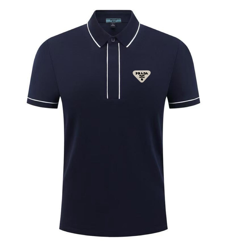 PRADA Summer Collection Silk-Cotton Polo Shirt