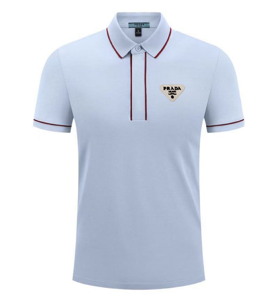 PRADA Summer Collection Silk-Cotton Polo Shirt
