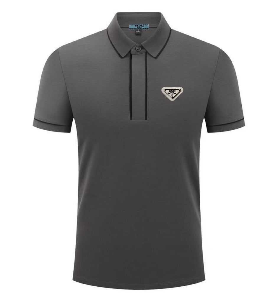 PRADA Summer Collection Silk-Cotton Polo Shirt