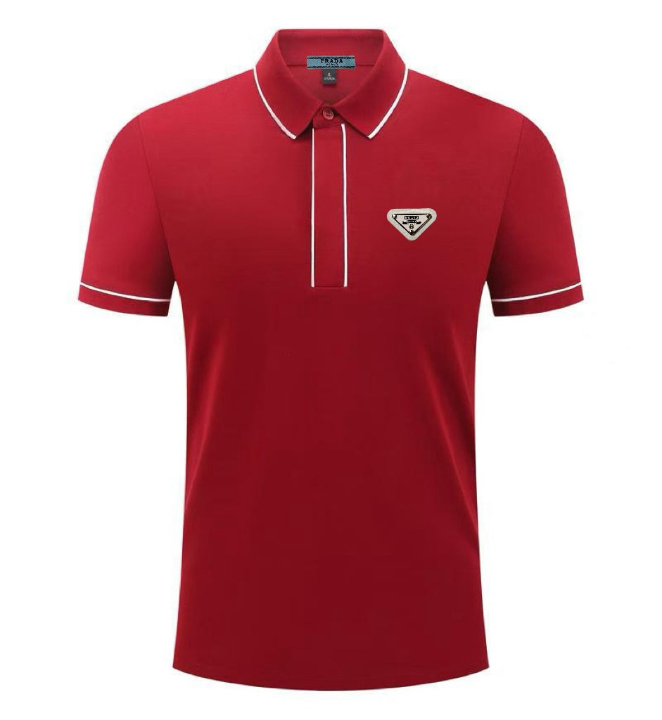 PRADA Summer Collection Silk-Cotton Polo Shirt