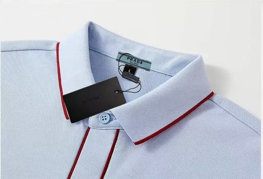 PRADA Summer Collection Silk-Cotton Polo Shirt