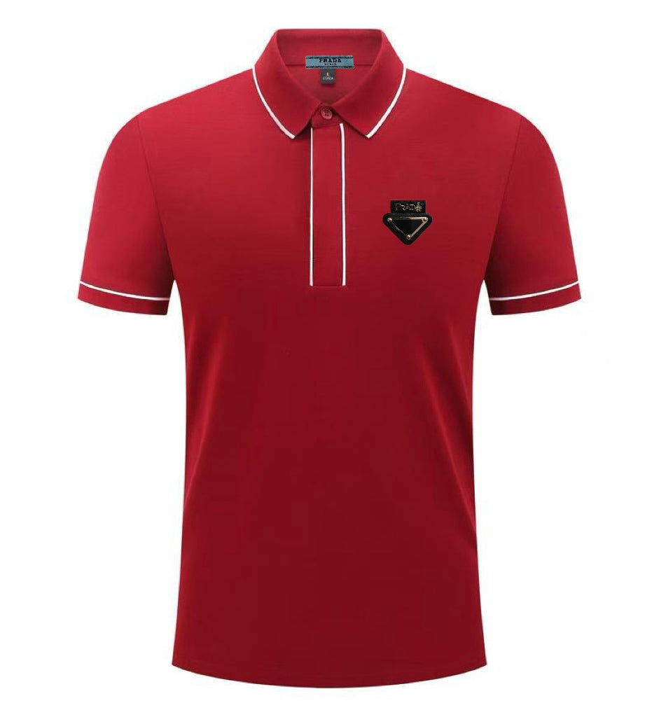 PRADA Summer Collection Silk-Cotton Polo Shirt
