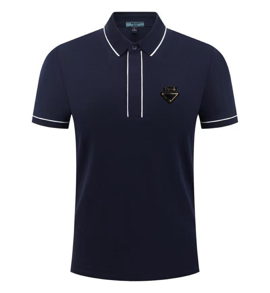 PRADA Summer Collection Silk-Cotton Polo Shirt