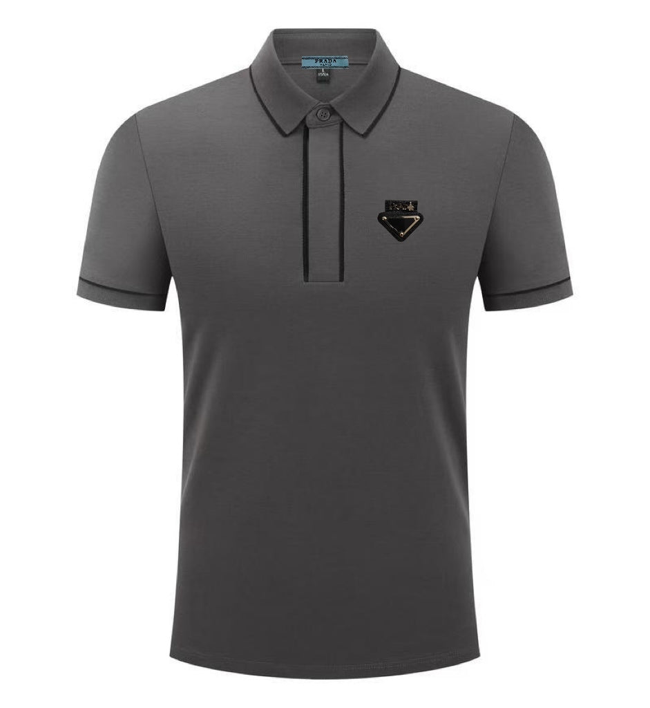 PRADA Summer Collection Silk-Cotton Polo Shirt