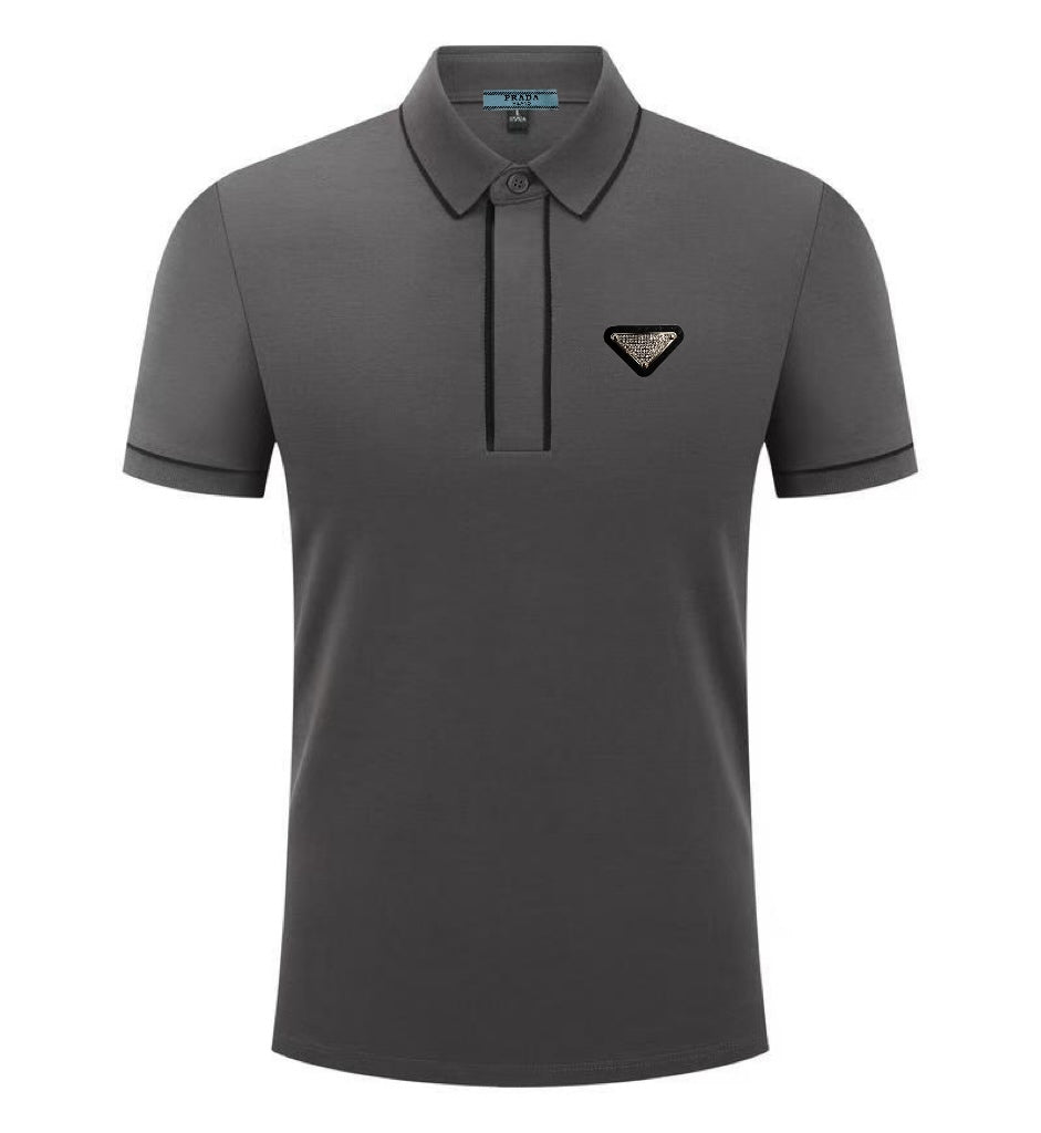 PRADA Summer Collection Silk-Cotton Polo Shirt