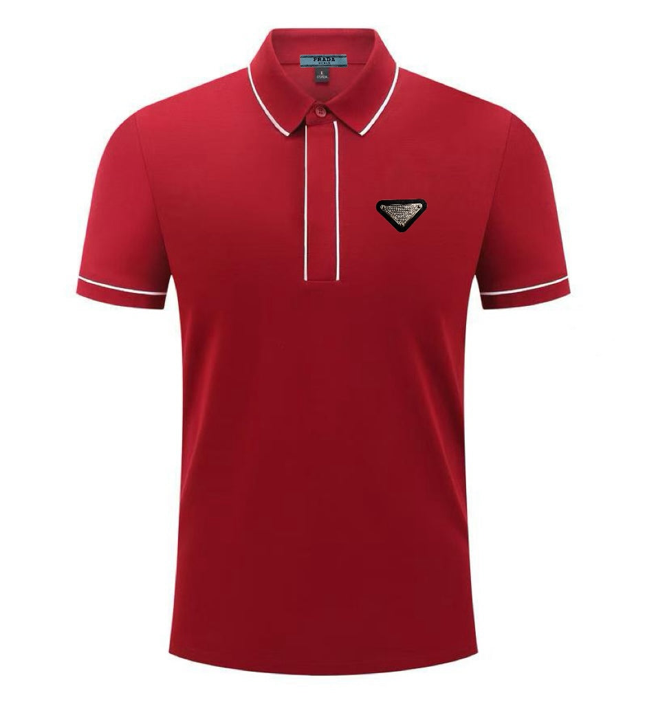 PRADA Summer Collection Silk-Cotton Polo Shirt