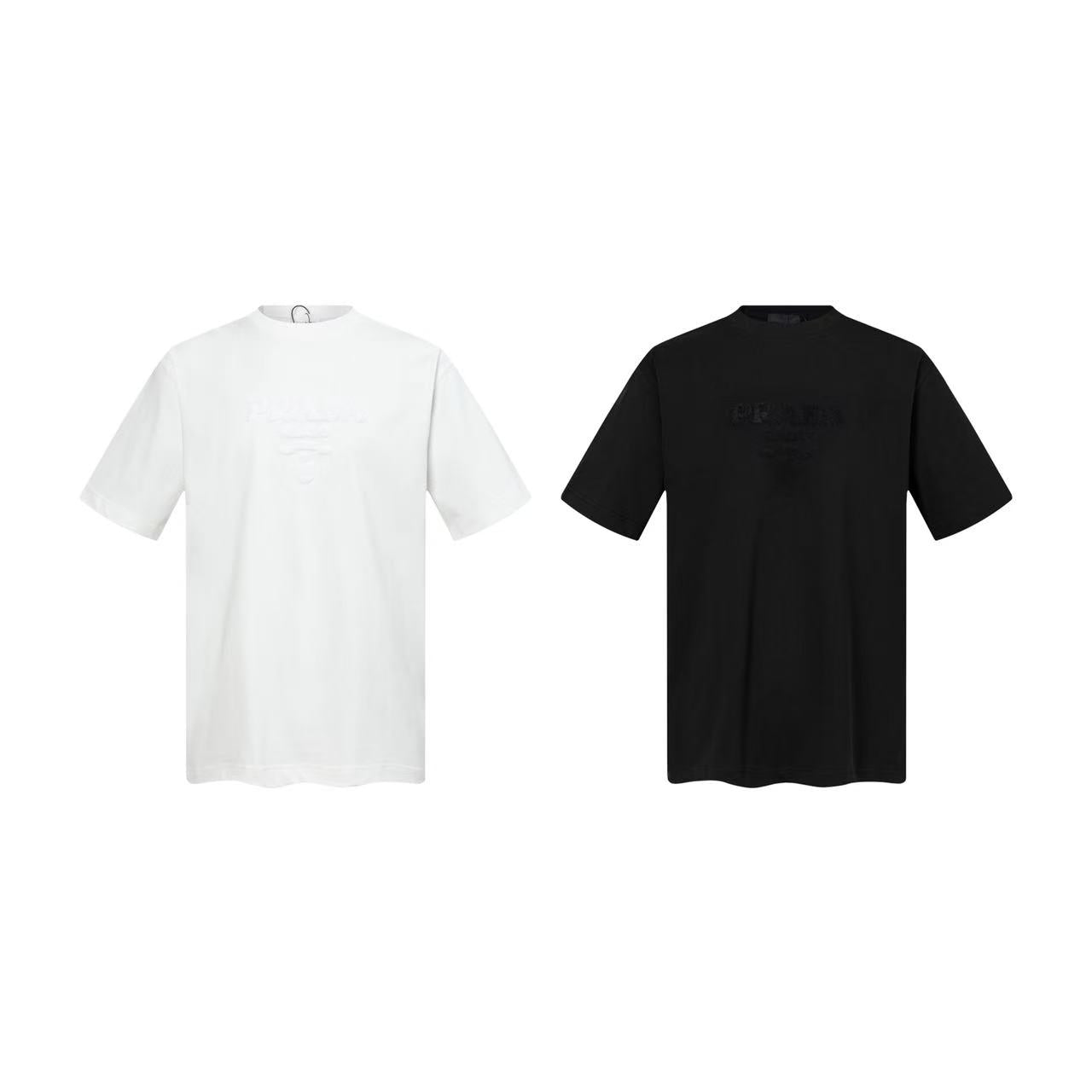 PRADA Terry Embroidery Cotton T-Shirt