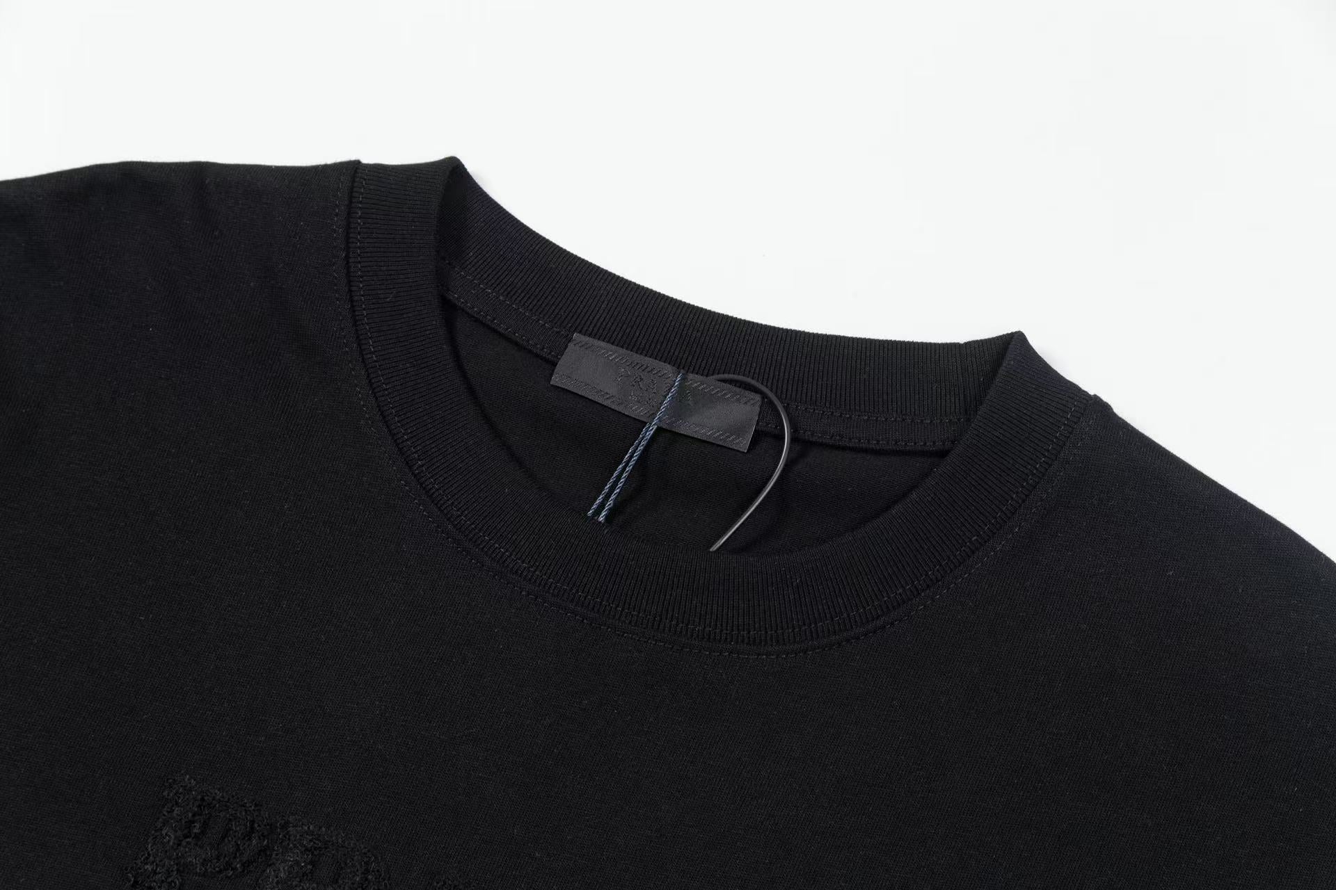 PRADA Terry Embroidery Cotton T-Shirt