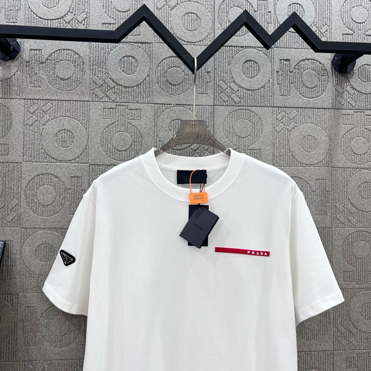PRADA Retro-Inspired Triangle Logo T-Shirt