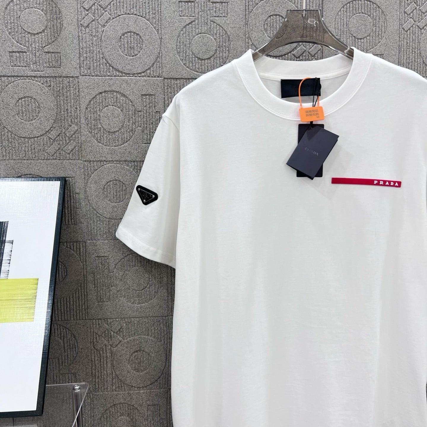 PRADA Retro-Inspired Triangle Logo T-Shirt