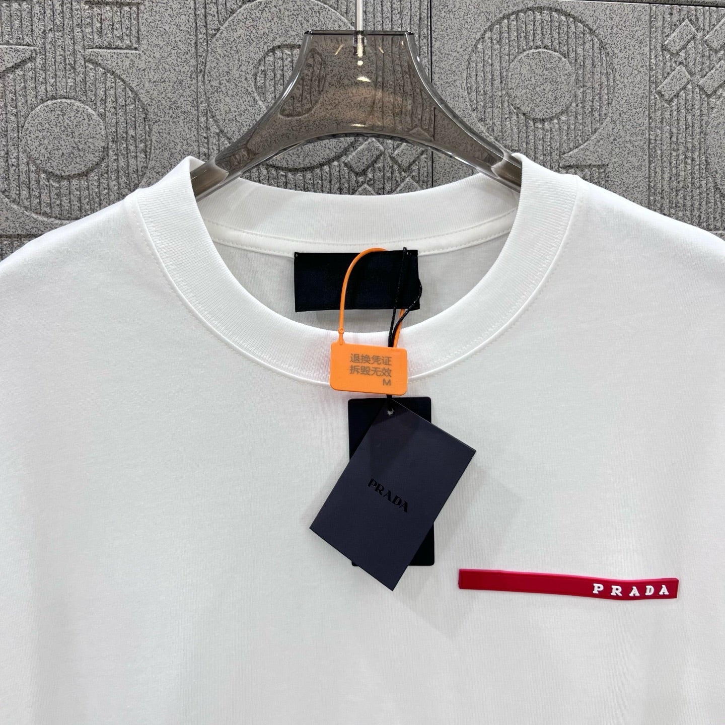 PRADA Retro-Inspired Triangle Logo T-Shirt