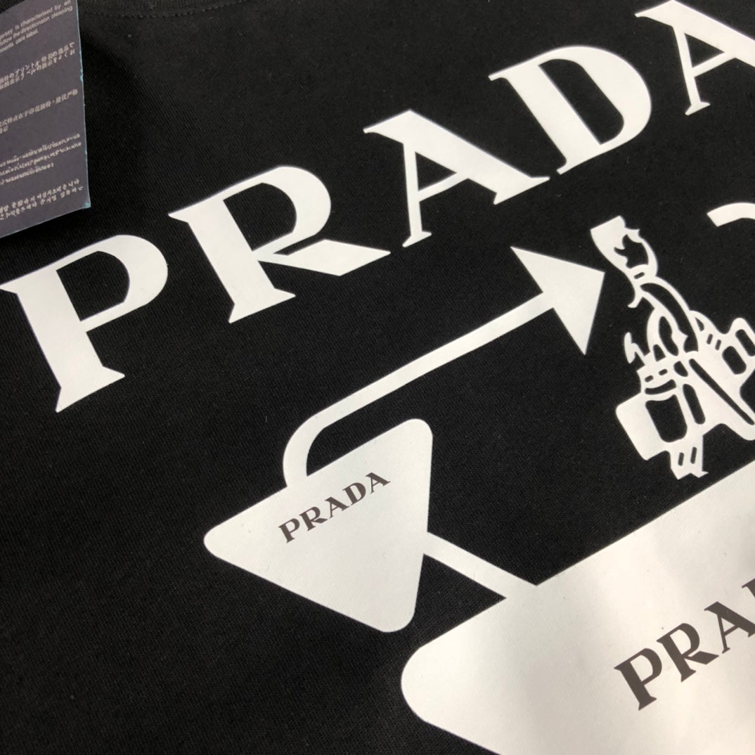 PRADA Travel-Inspired Triangle Logo T-Shirt | Limited Edition SS Collection | Sizes S–XL