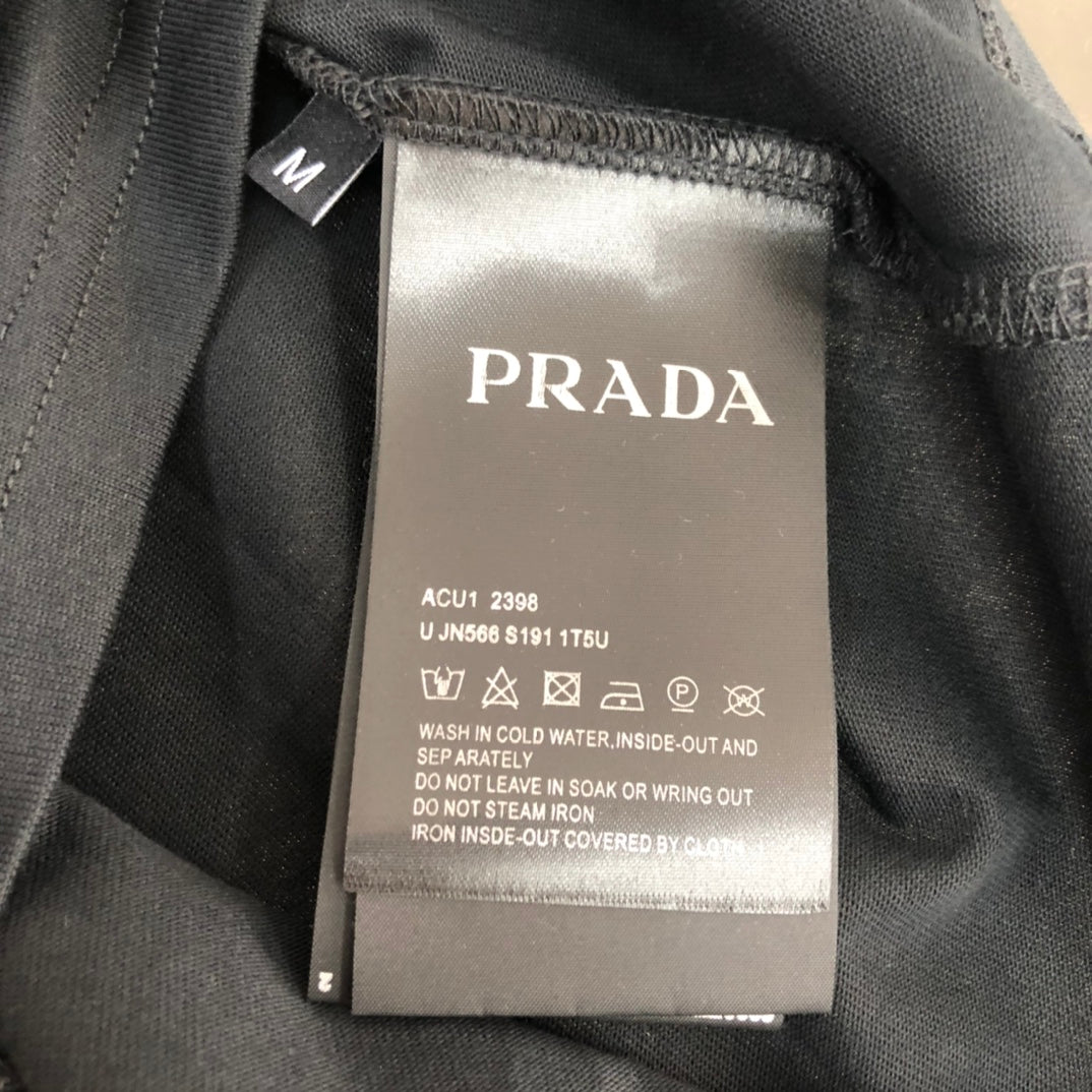 PRADA Travel-Inspired Triangle Logo T-Shirt | Limited Edition SS Collection | Sizes S–XL
