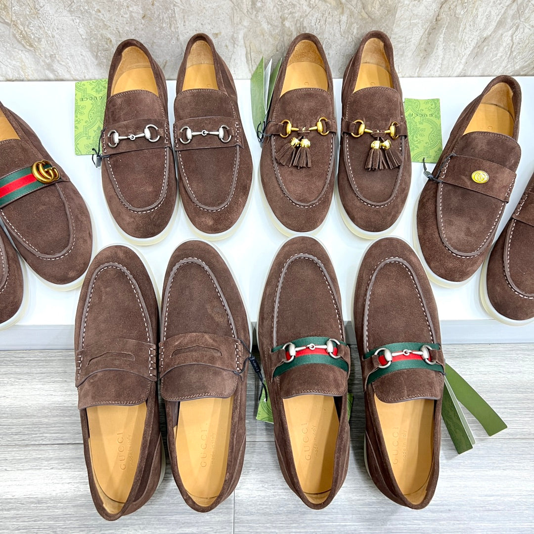 Gucci Men’s Horsebit Loafers – Lido Collection, Rubber Sole, Imported Leather