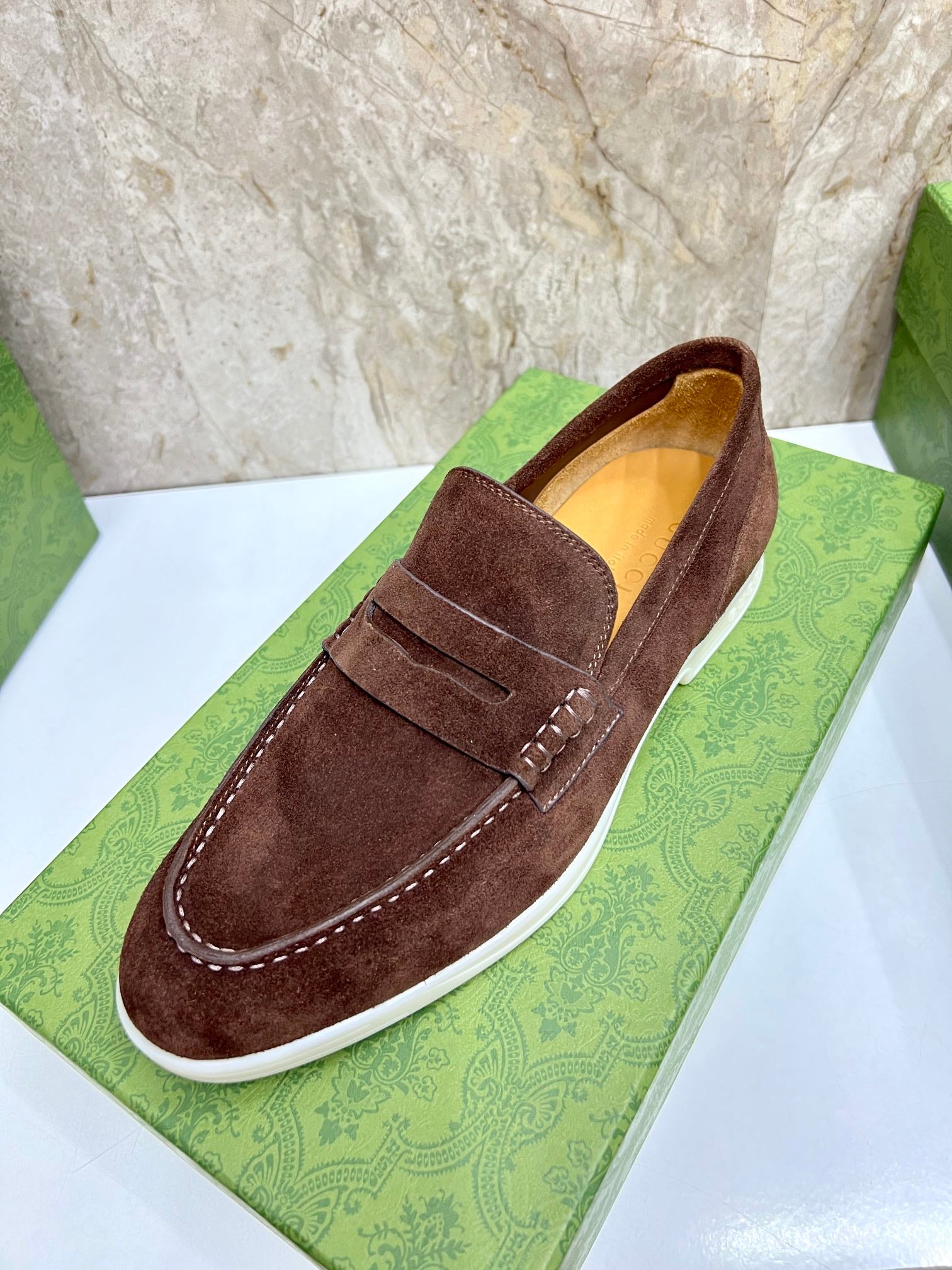 Gucci Men’s Horsebit Loafers – Lido Collection, Rubber Sole, Imported Leather