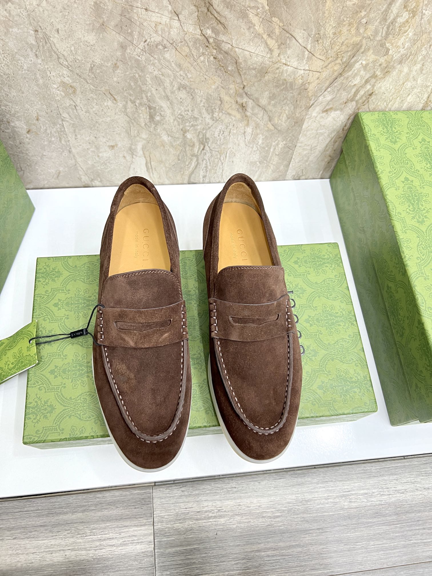 Gucci Men’s Horsebit Loafers – Lido Collection, Rubber Sole, Imported Leather