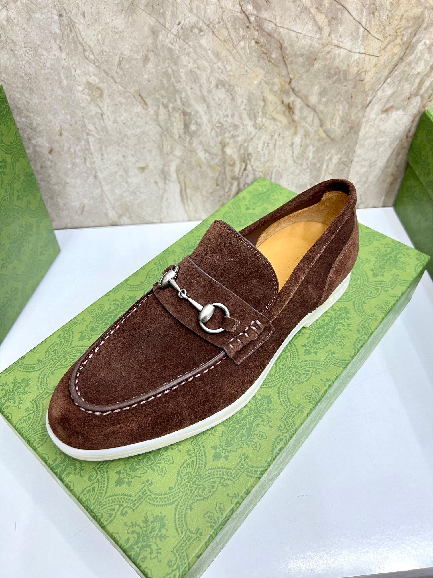 Gucci Men’s Horsebit Loafers – Lido Collection, Rubber Sole, Imported Leather