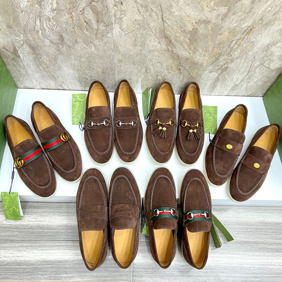 Gucci Men’s Horsebit Loafers – Lido Collection, Rubber Sole, Imported Leather