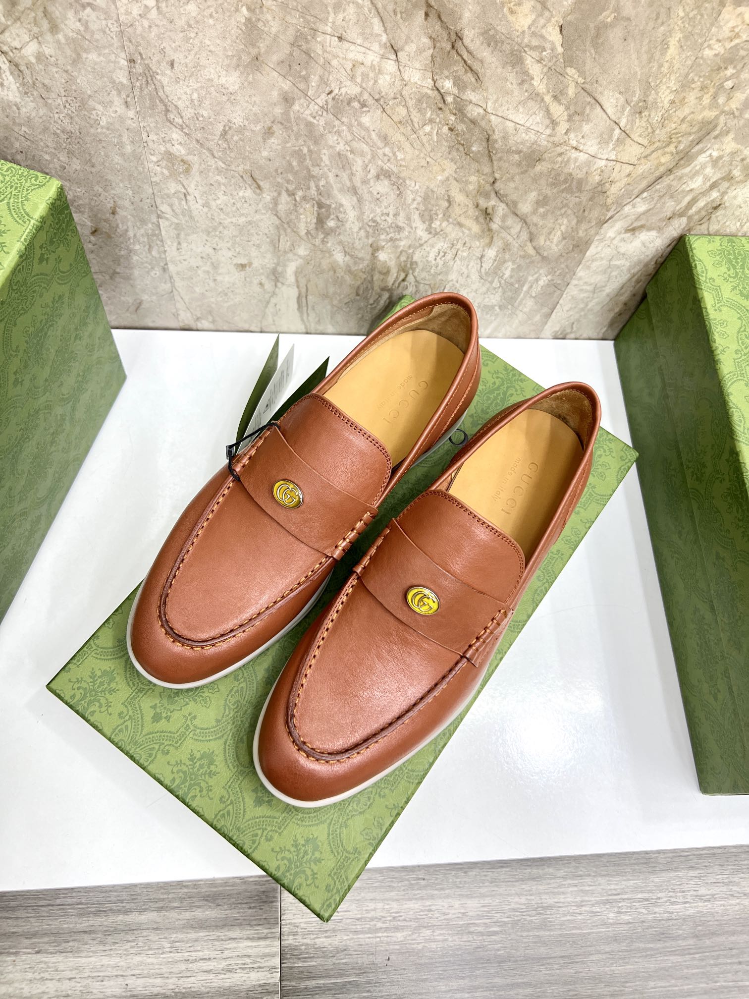 Gucci Men’s Horsebit Loafers – Lido Collection, Rubber Sole, Imported Leather