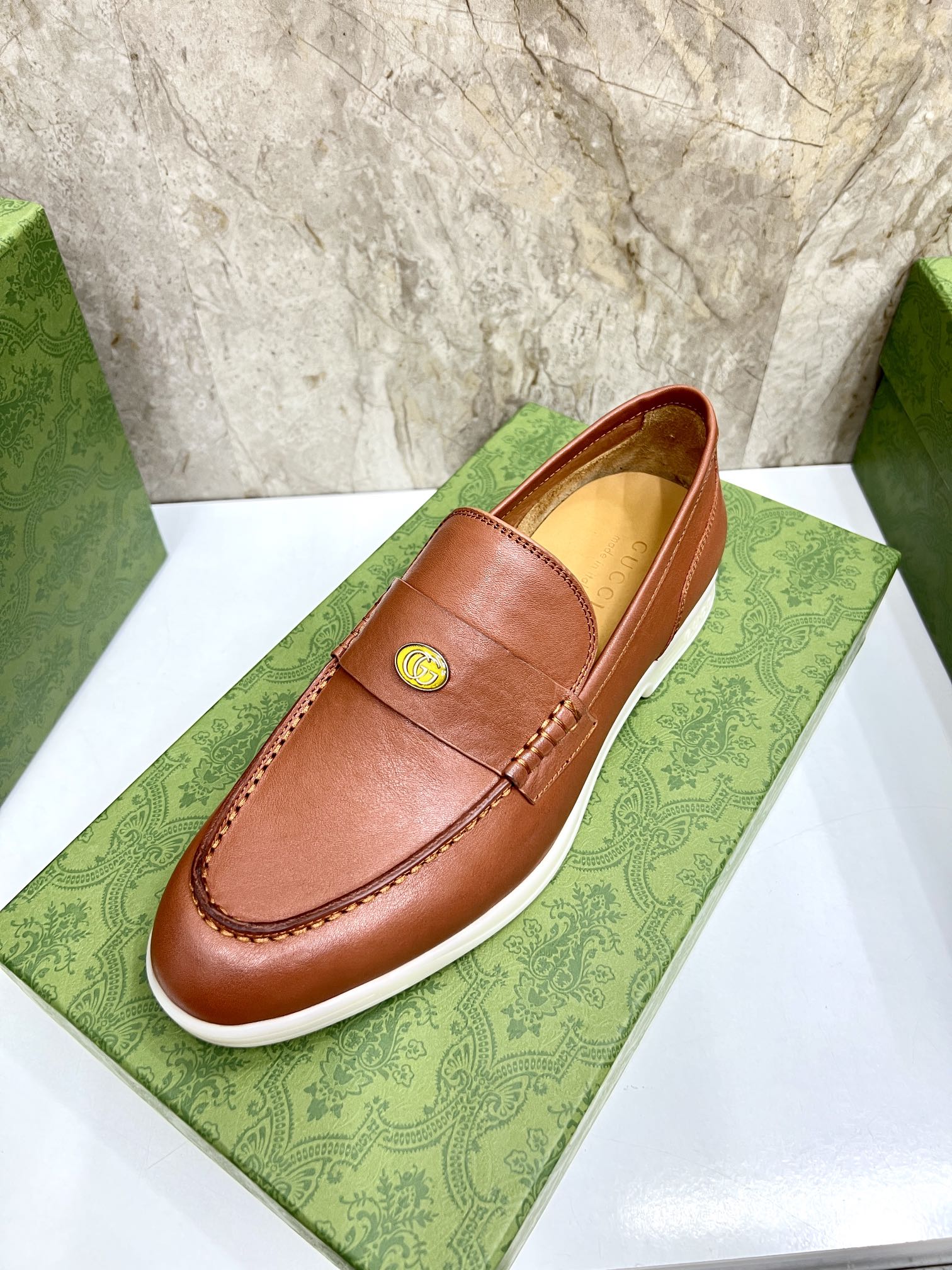 Gucci Men’s Horsebit Loafers – Lido Collection, Rubber Sole, Imported Leather