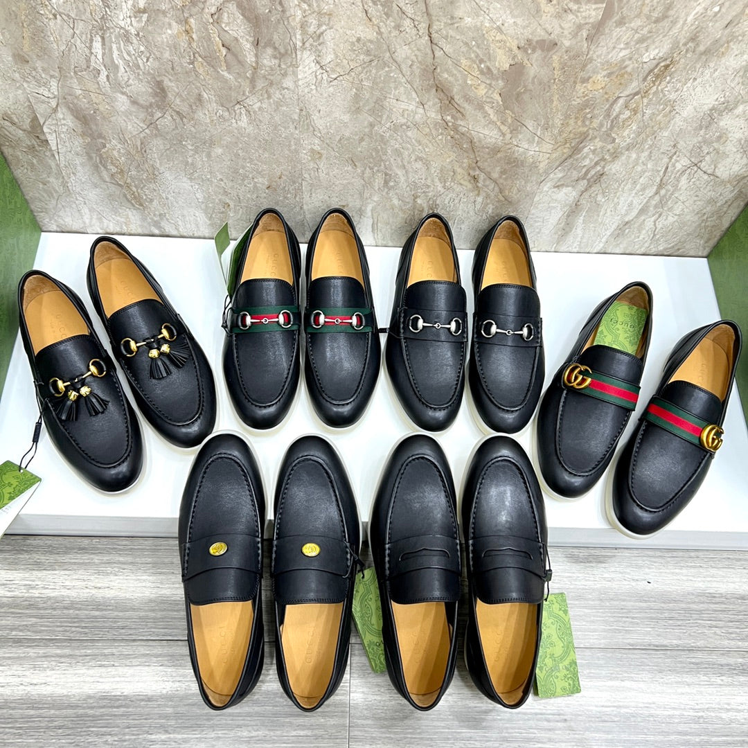 Gucci Men’s Horsebit Loafers – Lido Collection, Rubber Sole, Imported Leather