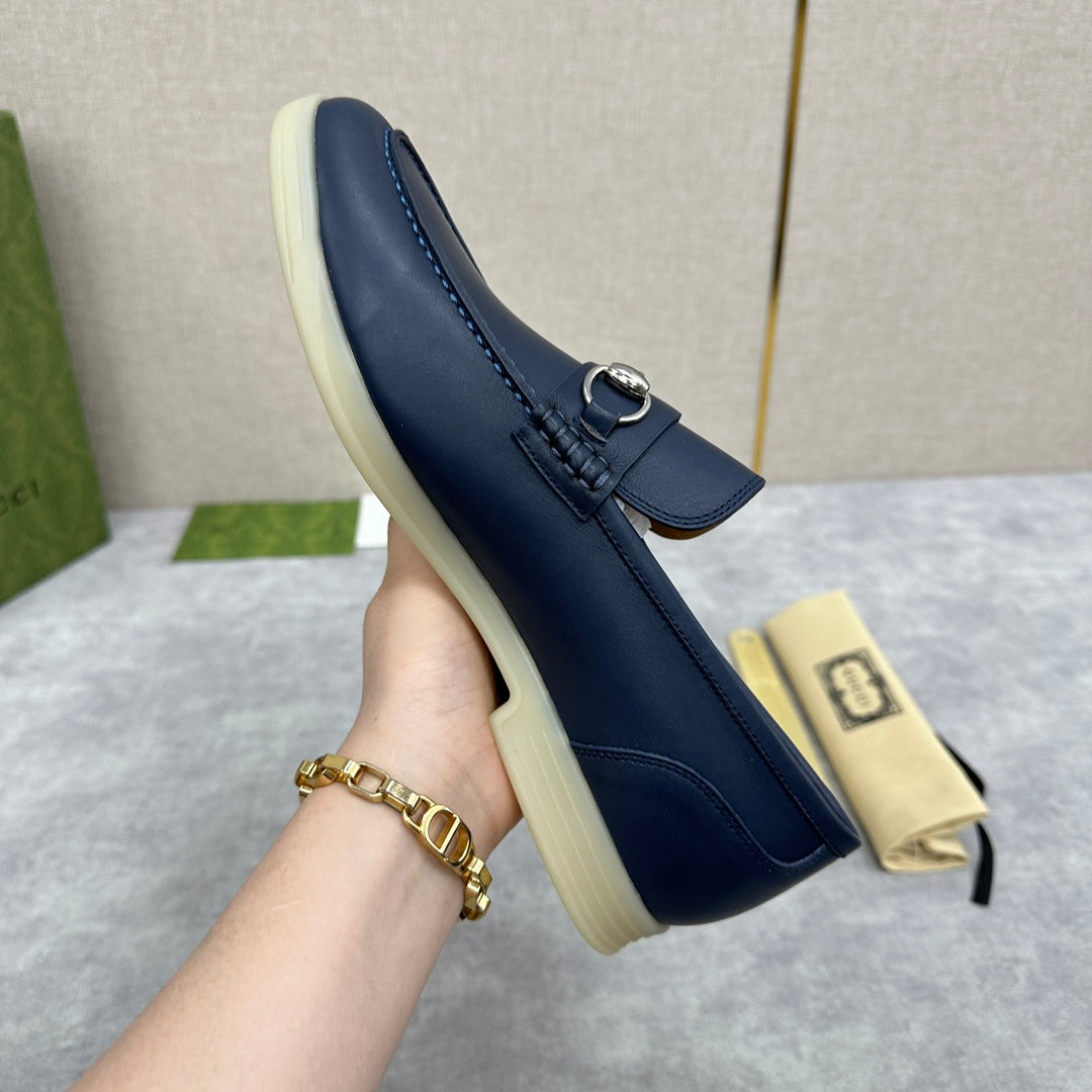 Gucci Men’s Horsebit Loafers – Lido Collection, Rubber Sole, Imported Leather