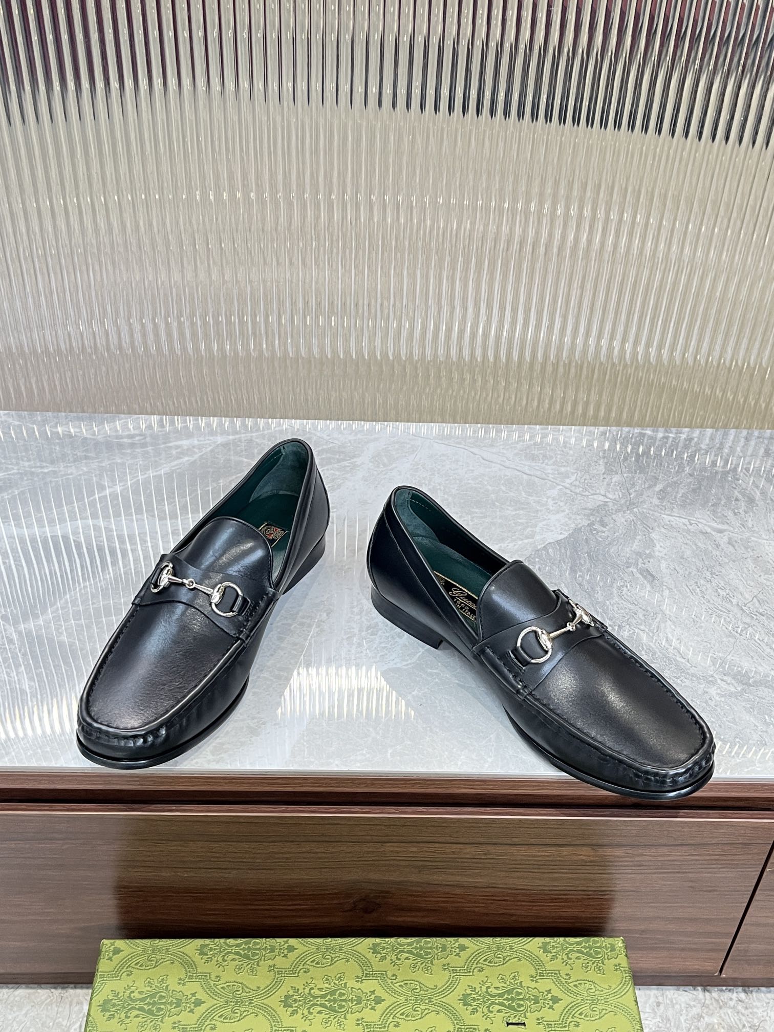 Gucci Men’s Horsebit Loafers – Lido Collection, Rubber Sole, Imported Leather