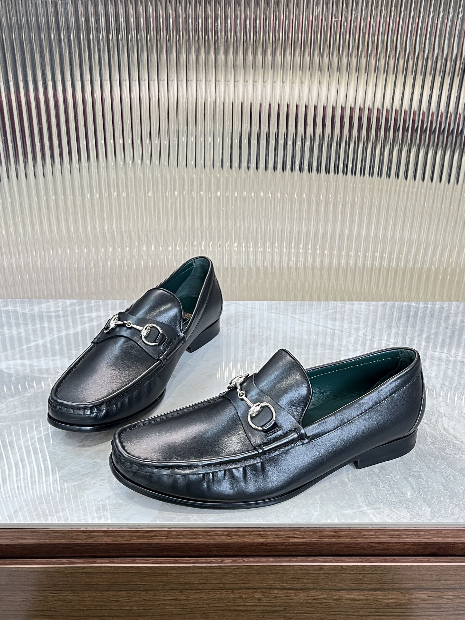 Gucci Men’s Horsebit Loafers – Lido Collection, Rubber Sole, Imported Leather