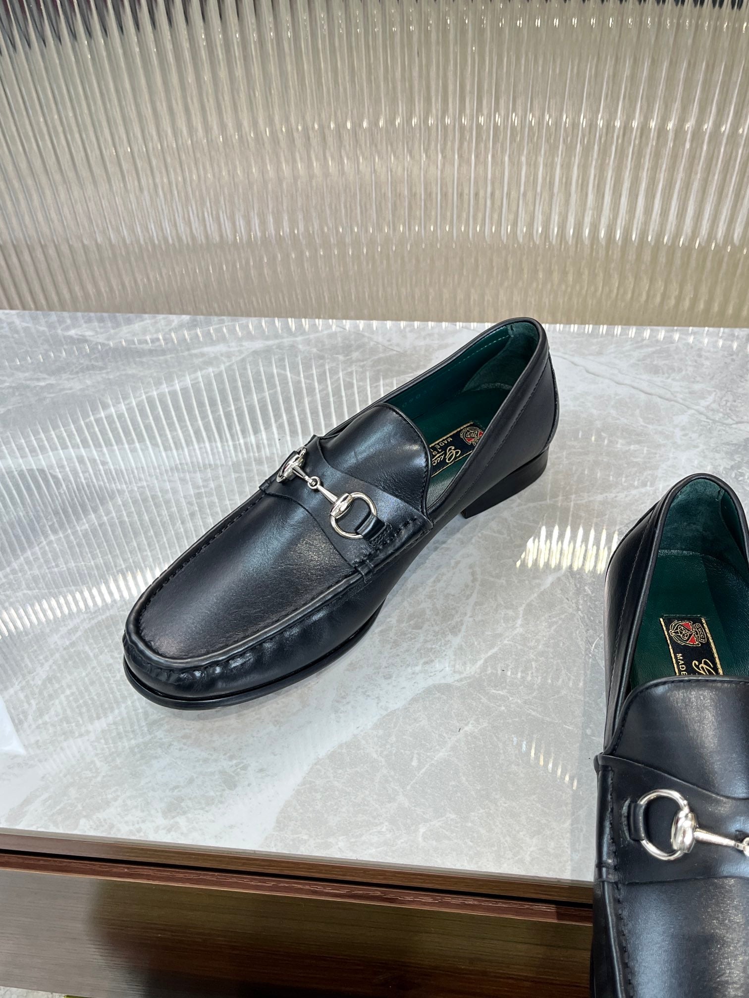 Gucci Men’s Horsebit Loafers – Lido Collection, Rubber Sole, Imported Leather
