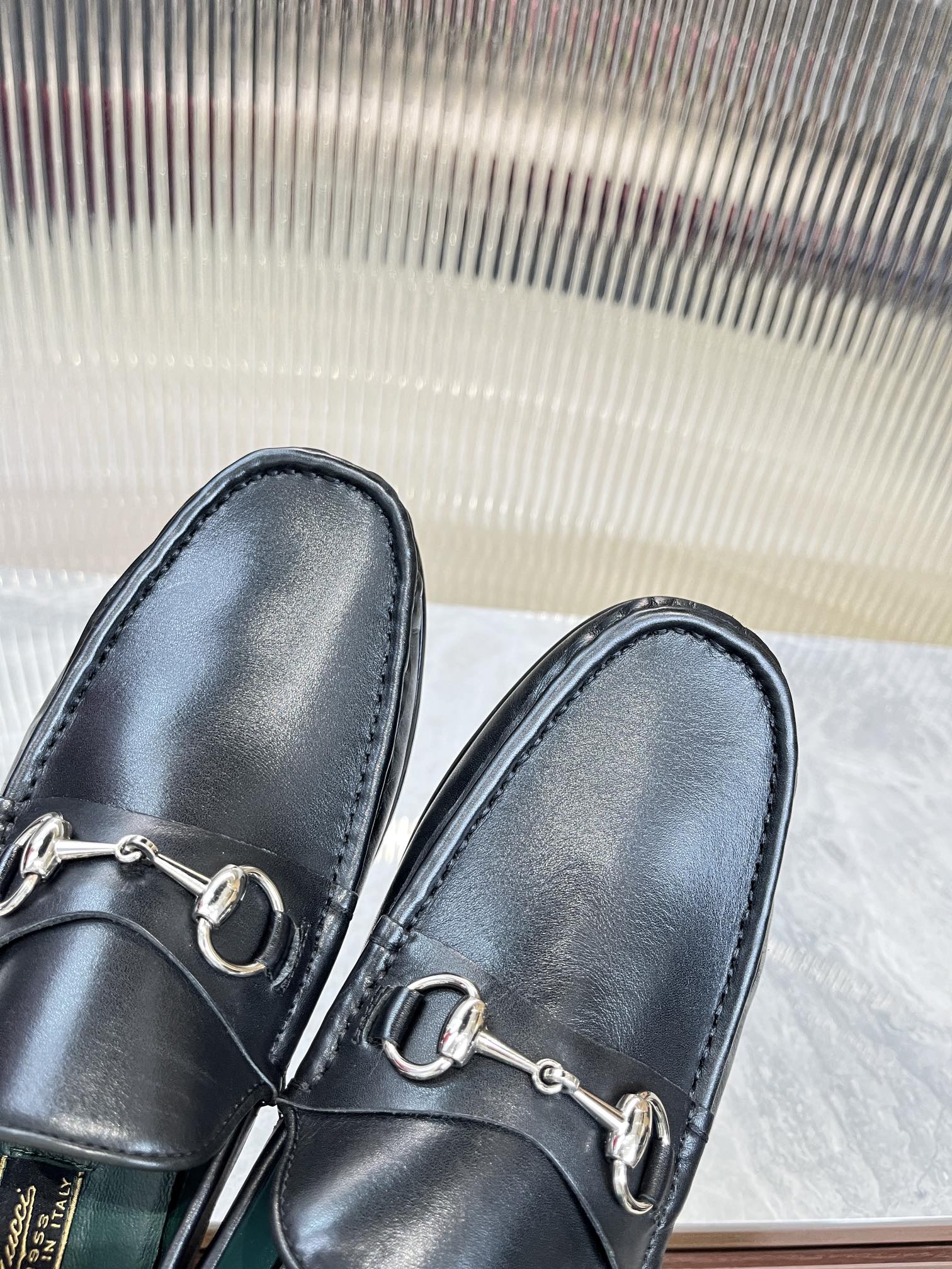Gucci Men’s Horsebit Loafers – Lido Collection, Rubber Sole, Imported Leather