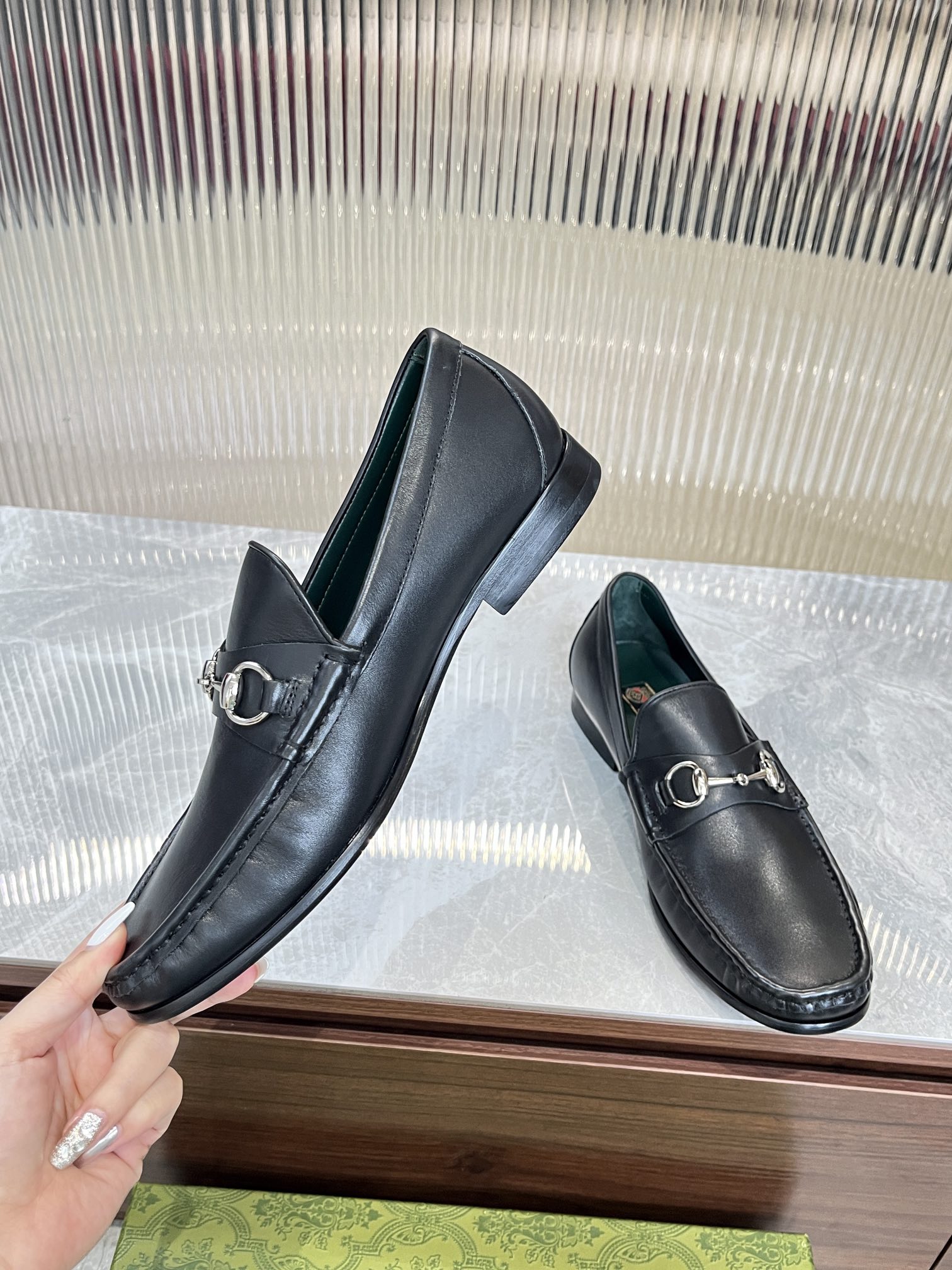 Gucci Men’s Horsebit Loafers – Lido Collection, Rubber Sole, Imported Leather