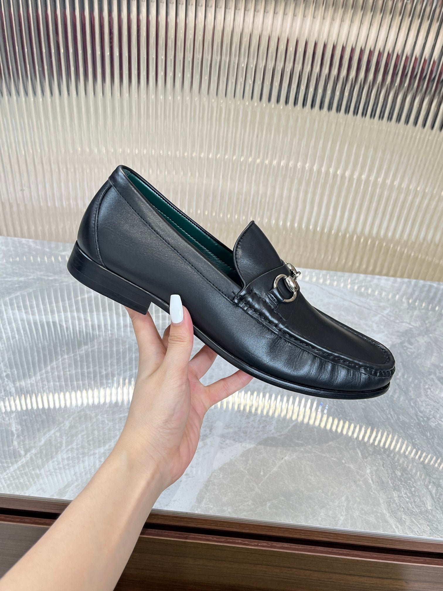 Gucci Men’s Horsebit Loafers – Lido Collection, Rubber Sole, Imported Leather