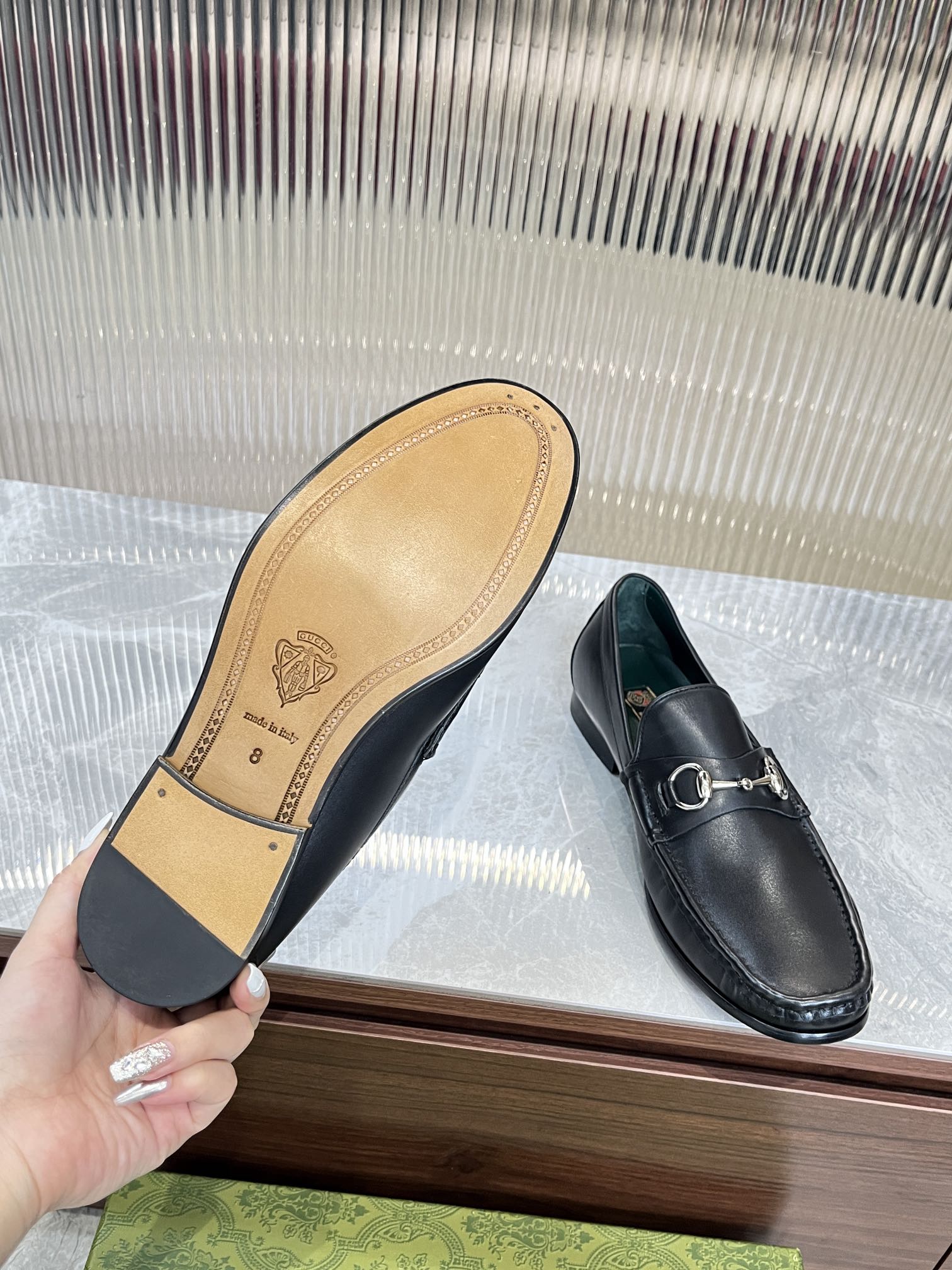 Gucci Men’s Horsebit Loafers – Lido Collection, Rubber Sole, Imported Leather