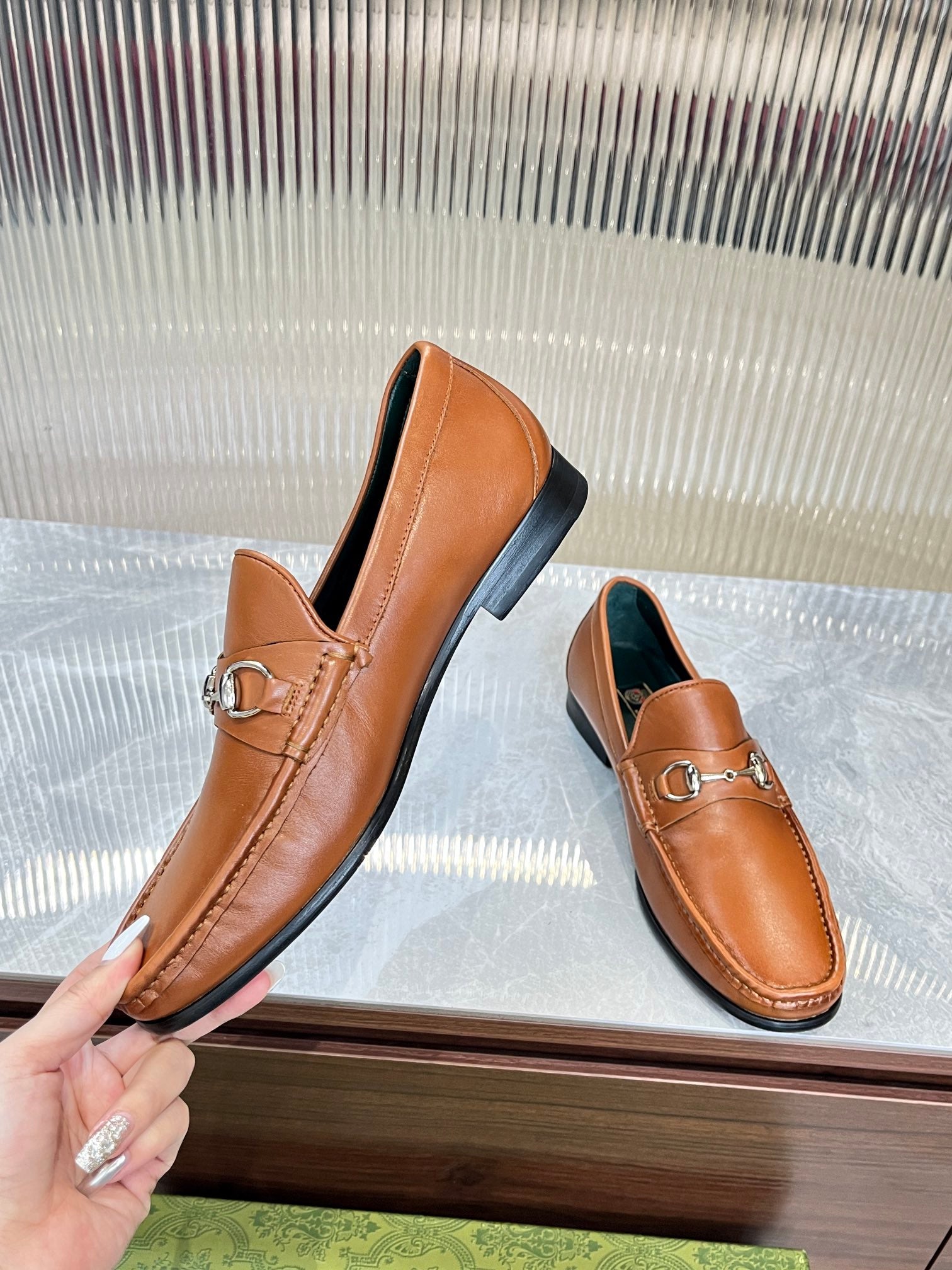 Gucci Men’s Horsebit Loafers – Lido Collection, Rubber Sole, Imported Leather
