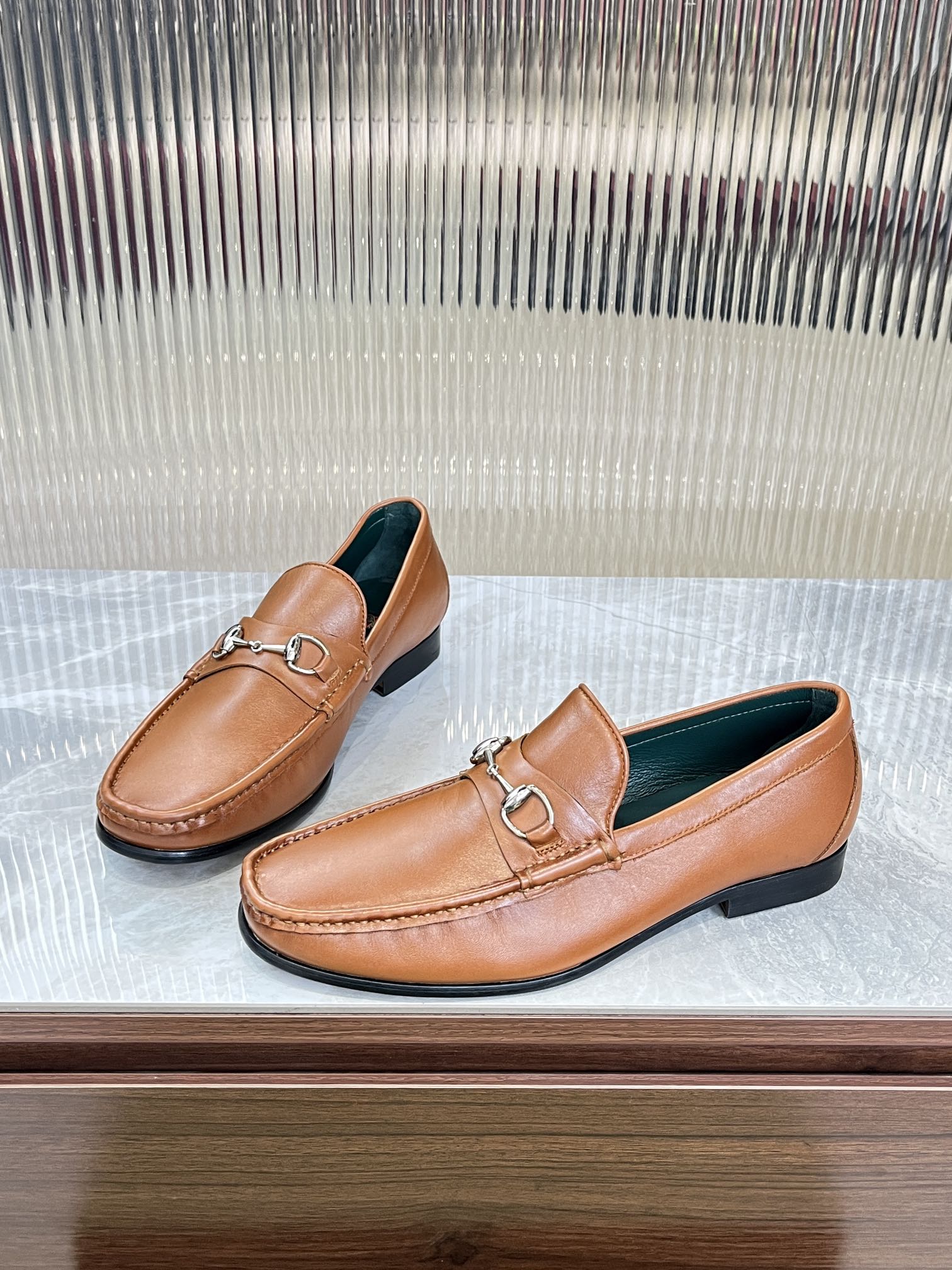 Gucci Men’s Horsebit Loafers – Lido Collection, Rubber Sole, Imported Leather