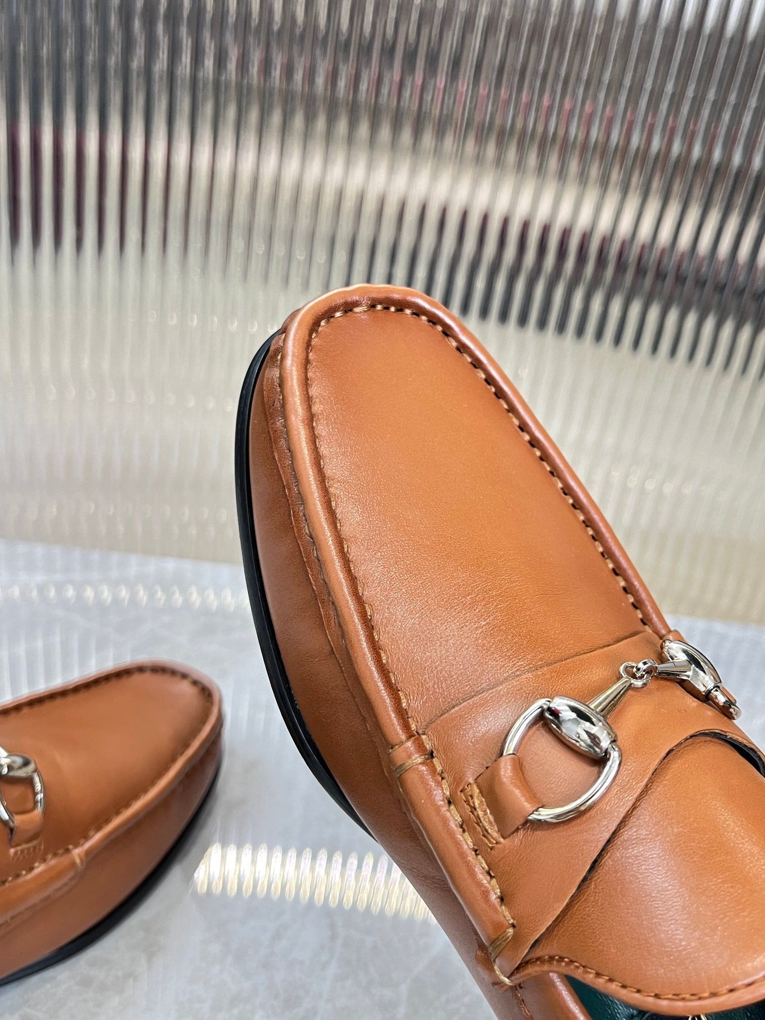 Gucci Men’s Horsebit Loafers – Lido Collection, Rubber Sole, Imported Leather
