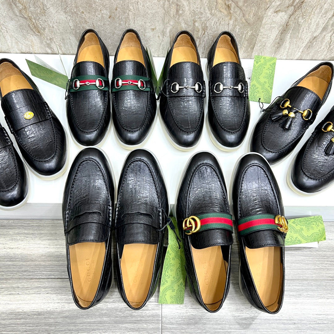 Gucci Men’s Horsebit Loafers – Lido Collection, Rubber Sole, Imported Leather