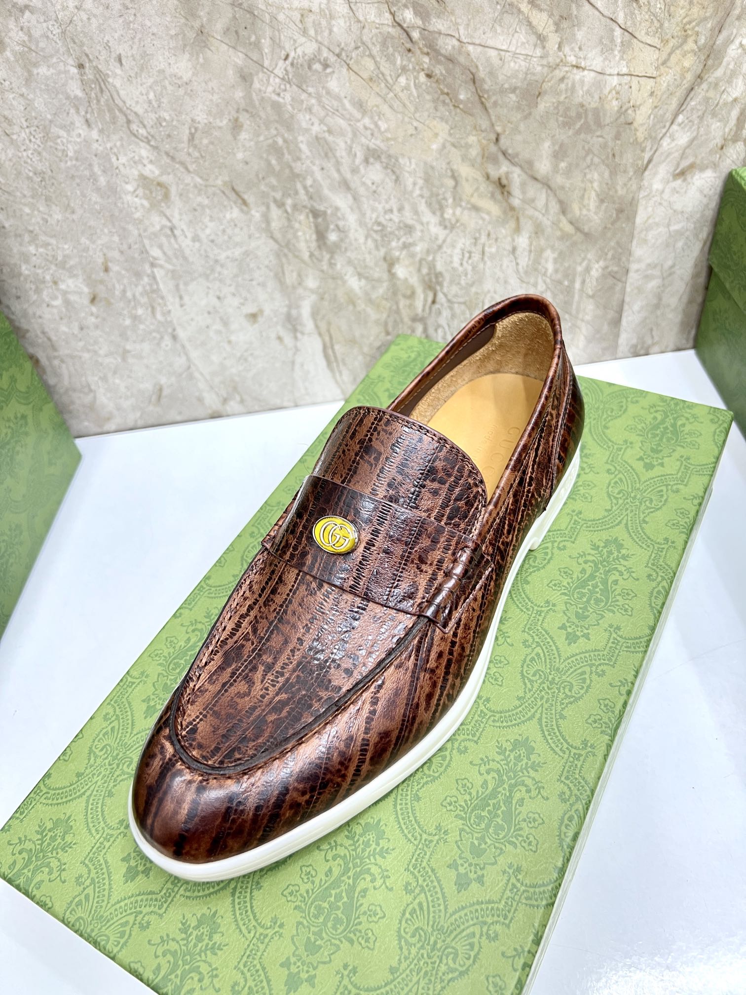 Gucci Men’s Horsebit Loafers – Lido Collection, Rubber Sole, Imported Leather