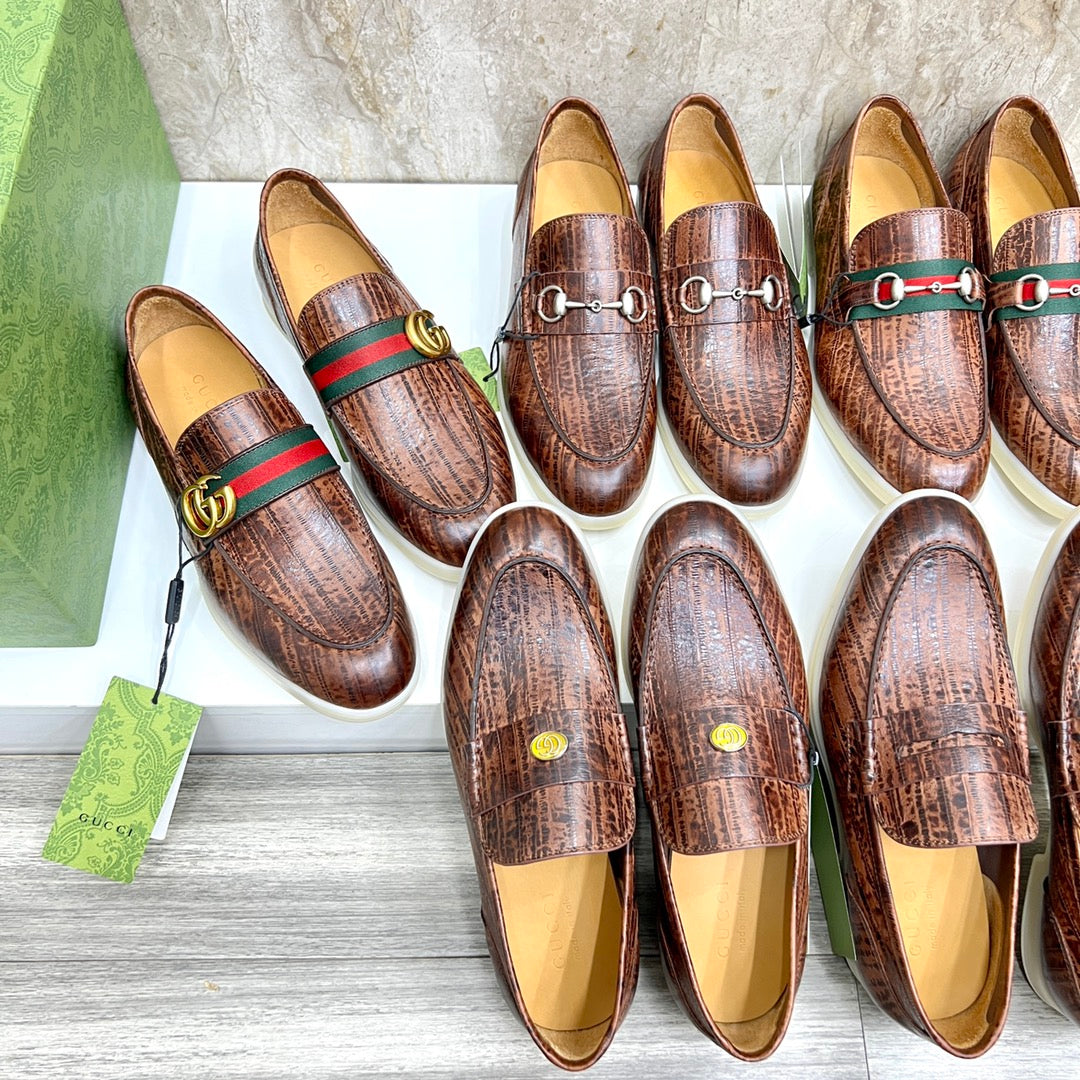 Gucci Men’s Horsebit Loafers – Lido Collection, Rubber Sole, Imported Leather