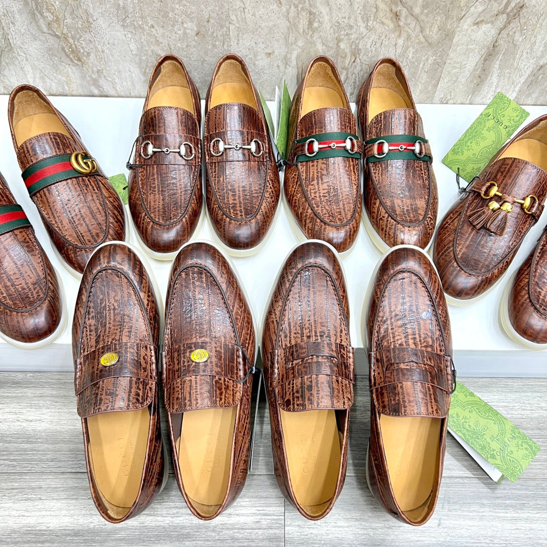 Gucci Men’s Horsebit Loafers – Lido Collection, Rubber Sole, Imported Leather