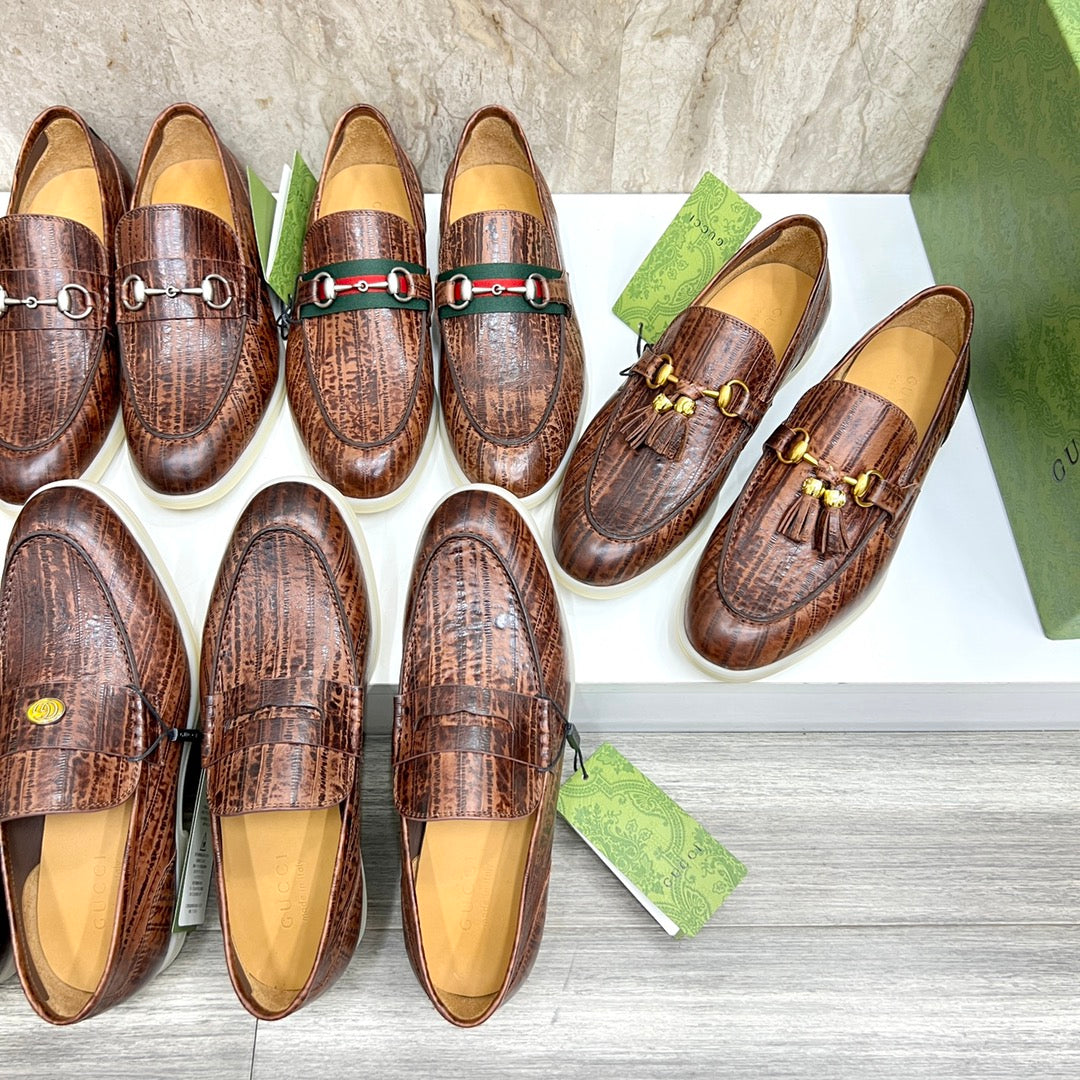 Gucci Men’s Horsebit Loafers – Lido Collection, Rubber Sole, Imported Leather