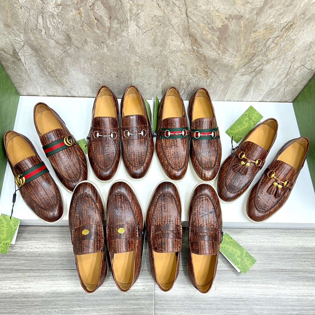 Gucci Men’s Horsebit Loafers – Lido Collection, Rubber Sole, Imported Leather