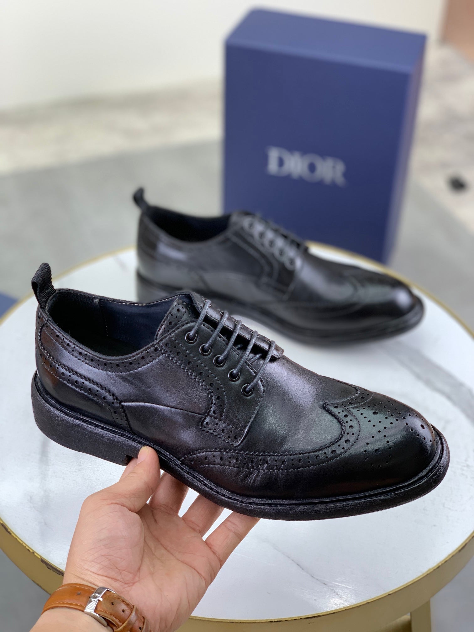 Dior Original Leather Sole Business Shoes – Italian Cowhide & Water-Dyed Calf Leather | Sizes 38-45