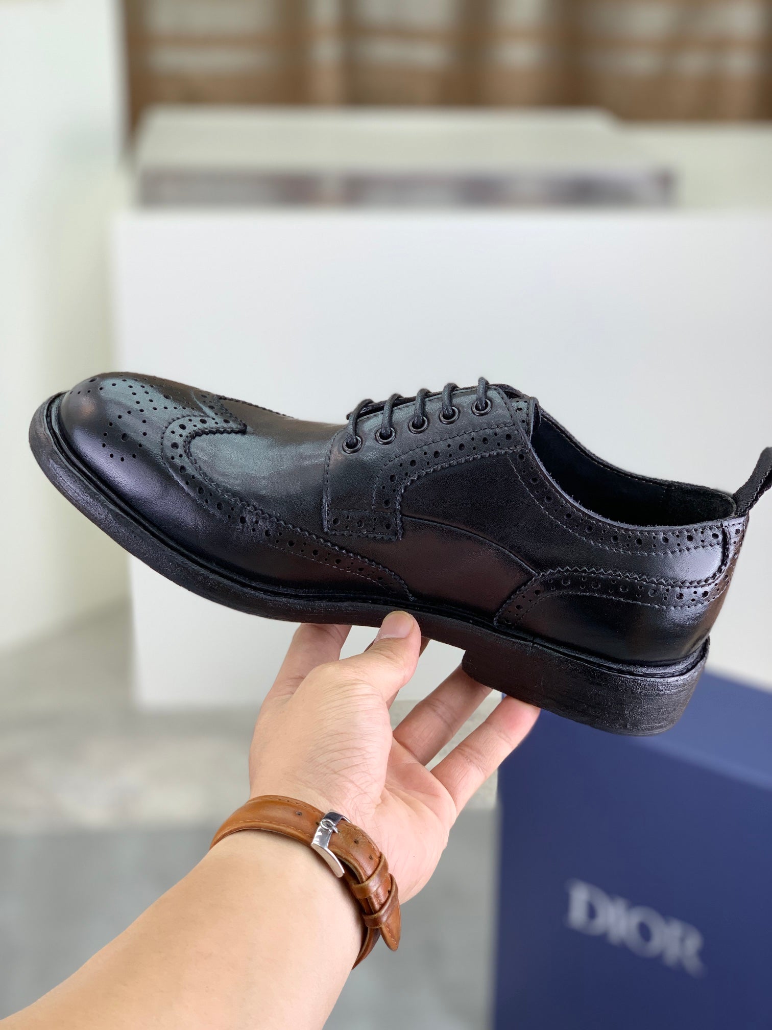 Dior Original Leather Sole Business Shoes – Italian Cowhide & Water-Dyed Calf Leather | Sizes 38-45