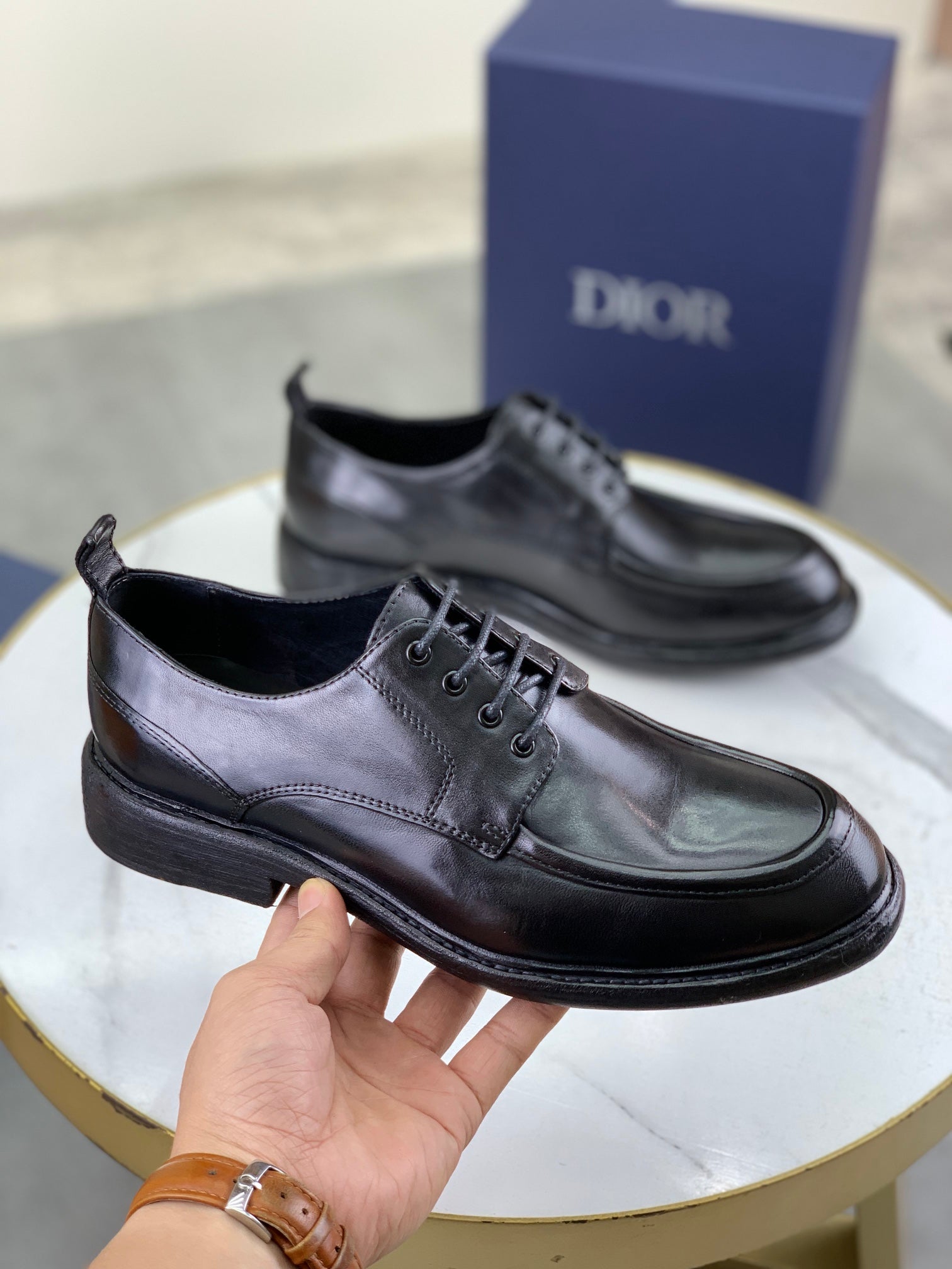 Dior Original Leather Sole Business Shoes – Italian Cowhide & Water-Dyed Calf Leather | Sizes 38-45