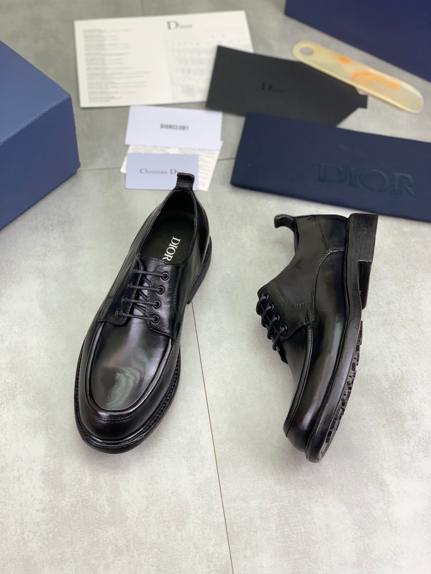 Dior Original Leather Sole Business Shoes – Italian Cowhide & Water-Dyed Calf Leather | Sizes 38-45