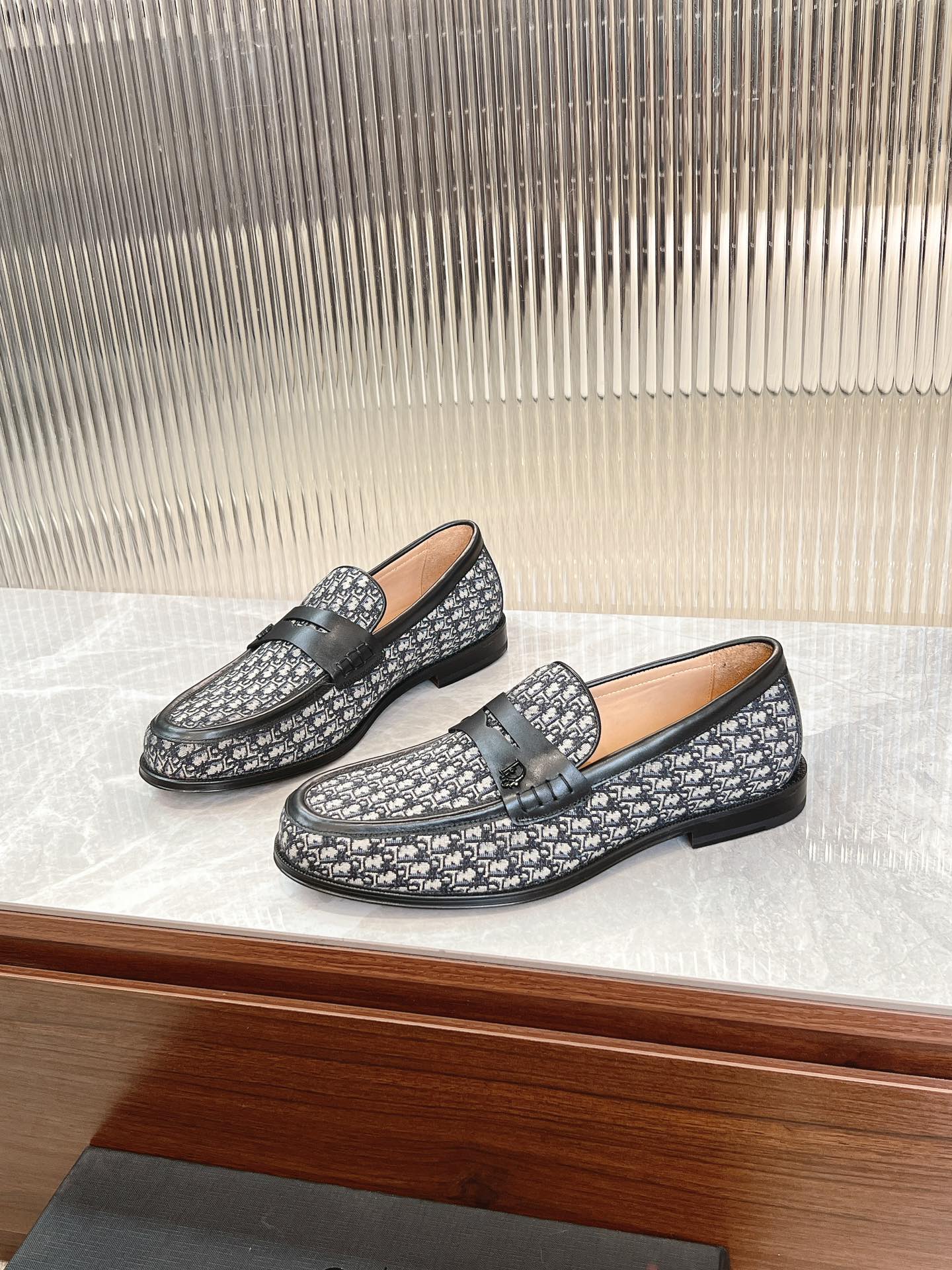 Dior Granville Men’s Loafers – Premium Brown Grained Leather | Sizes 38–46*