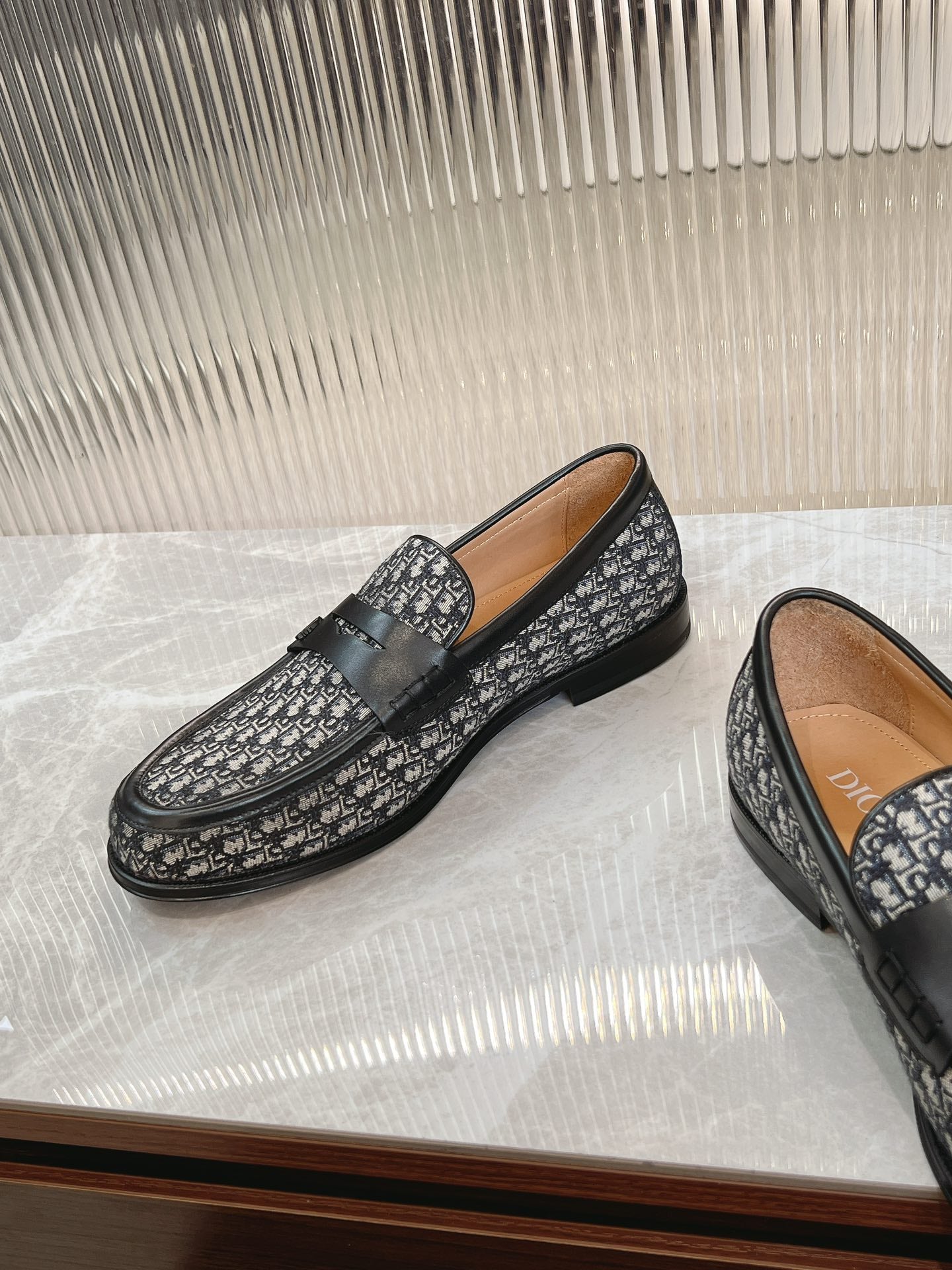 Dior Granville Men’s Loafers – Premium Brown Grained Leather | Sizes 38–46*