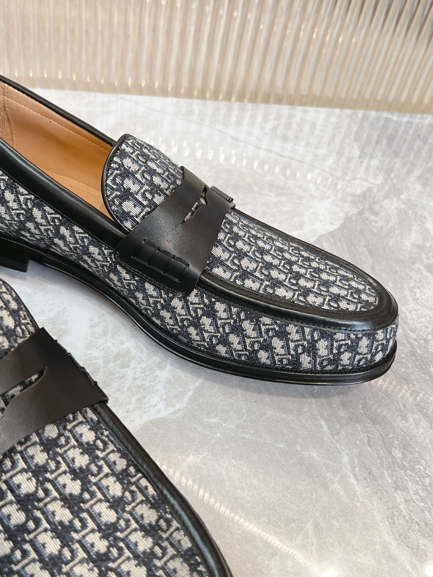Dior Granville Men’s Loafers – Premium Brown Grained Leather | Sizes 38–46*